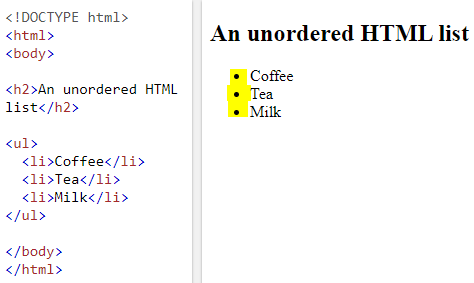 unorder